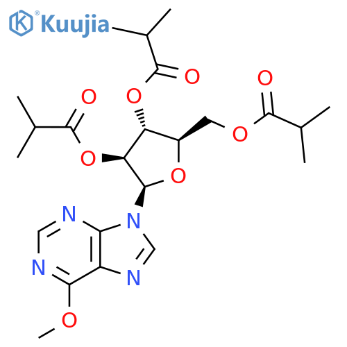 [(2R,3R,4S,5R)-5-(6-Methoxypurin-9-yl)-3,4-bis(2-methylpropanoyloxy)oxolan-2-yl]methyl 2-methylpropanoate structure