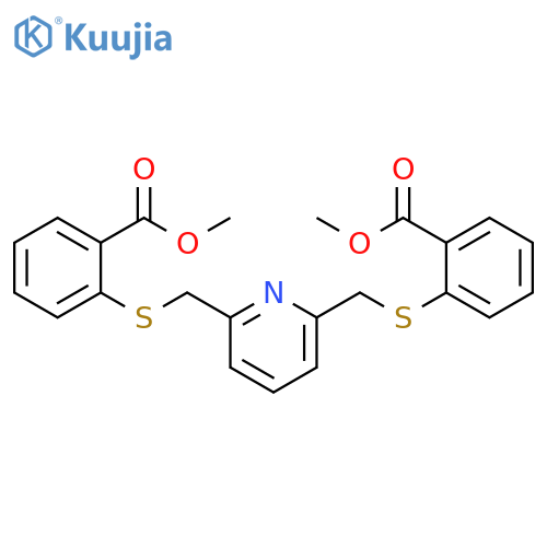 Benzoic acid, 2,2'-[2,6-pyridinediylbis(methylenethio)]bis-, dimethyl ester (9CI) structure