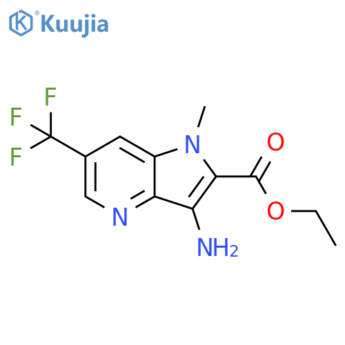 Ethyl 3-amino-1-methyl-6-(trifluoromethyl)-1H-pyrrolo3,2-bpyridine-2-carboxylate structure