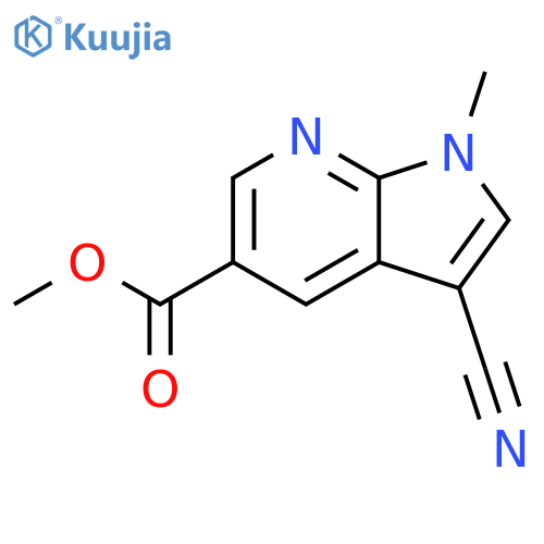 methyl 3-cyano-1-methyl-1H-pyrrolo[2,3-b]pyridine-5-carboxylate structure