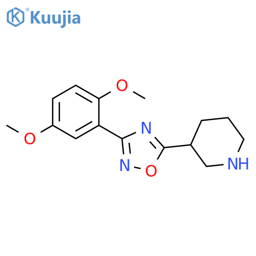 3-[3-(2,5-Dimethoxy-phenyl)-[1,2,4]oxadiazol-5-yl]-piperidine structure