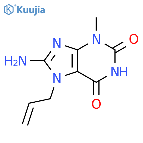 7-Allyl-8-amino-3-methyl-3,7-dihydro-purine-2,6-dione structure