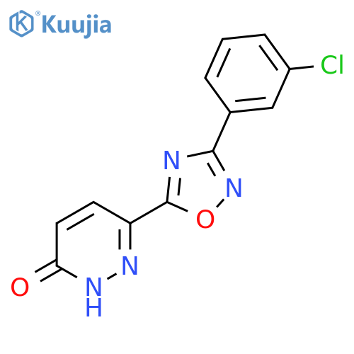 6-[3-(3-Chlorophenyl)-1,2,4-oxadiazol-5-yl]pyridazin-3(2H)-one structure
