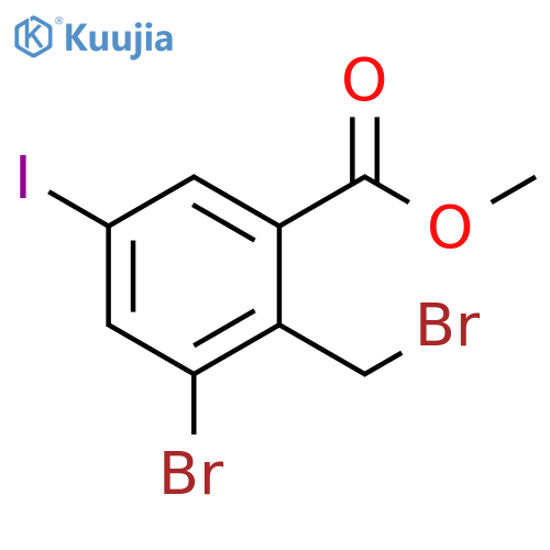 Methyl 3-bromo-2-(bromomethyl)-5-iodobenzoate structure