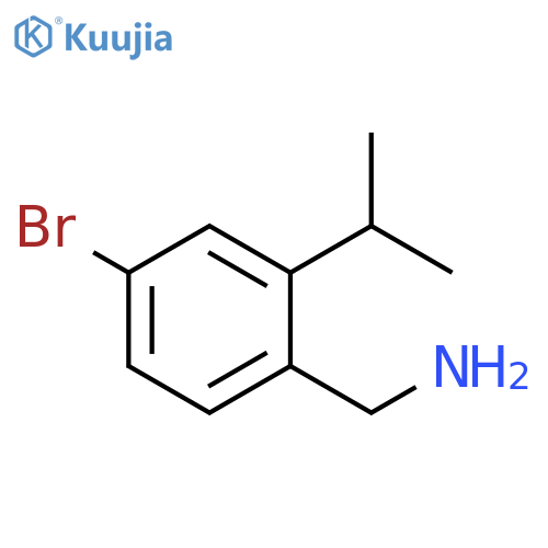 4-Bromo-2-(1-methylethyl)-benzenemethanamine structure