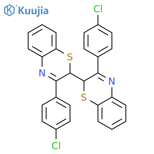 2,2'-Bi-2H-1,4-benzothiazine, 3,3'-bis(4-chlorophenyl)- structure