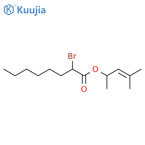 Octanoic acid, 2-bromo-, 1,3-dimethyl-2-butenyl ester structure
