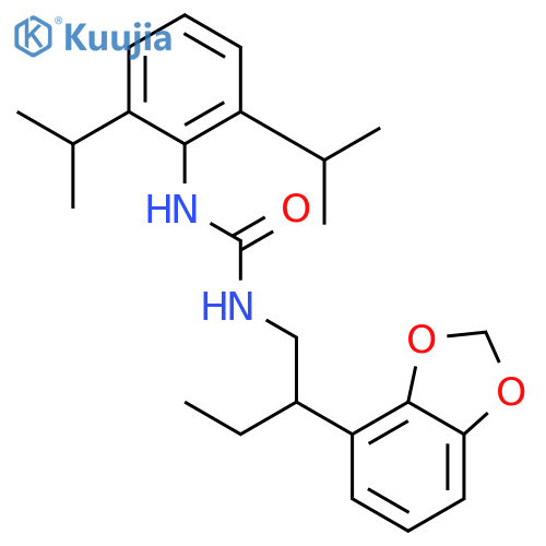 Urea, N-[2-(1,3-benzodioxol-4-yl)butyl]-N'-[2,6-bis(1-methylethyl)phenyl]- structure