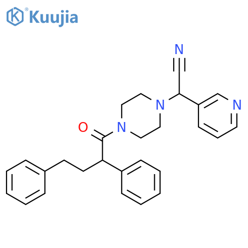 1-Piperazineacetonitrile, 4-(1-oxo-2,4-diphenylbutyl)-a-3-pyridinyl- structure