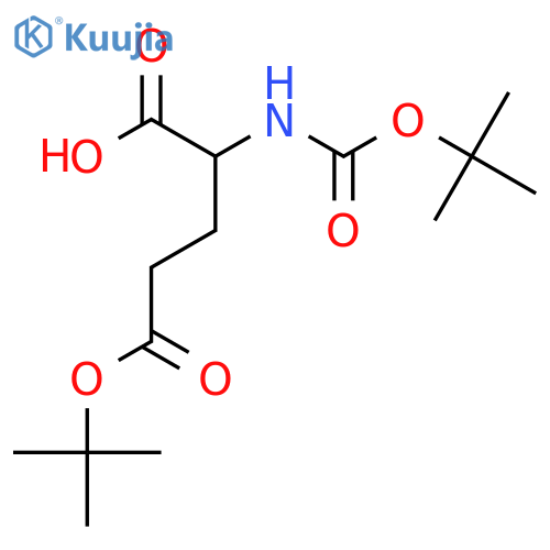 5-Tert-butoxy-2-(tert-butoxycarbonylamino)-5-oxo-pentanoic acid structure