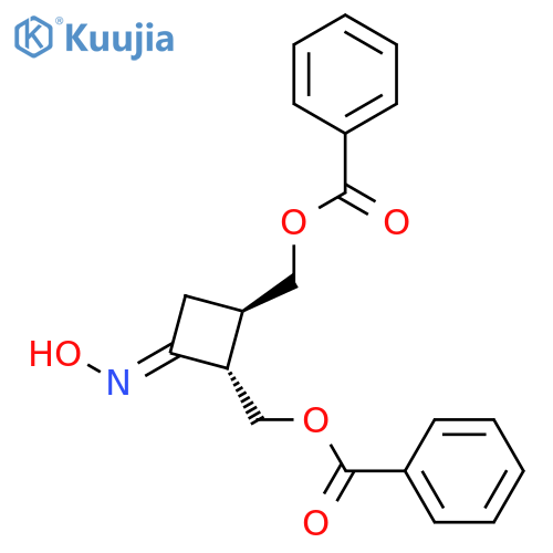 Cyclobutanone, 2,3-bis[(benzoyloxy)methyl]-, 1-oxime, trans- structure