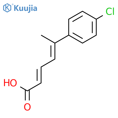 2,4-Hexadienoic acid, 5-(4-chlorophenyl)-, (E,E)- structure