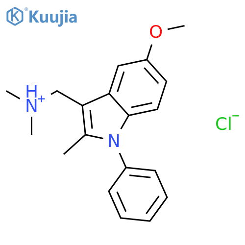 (5-methoxy-2-methyl-1-phenyl-1H-indol-3-yl)-N,N-dimethylmethanaminium chloride structure