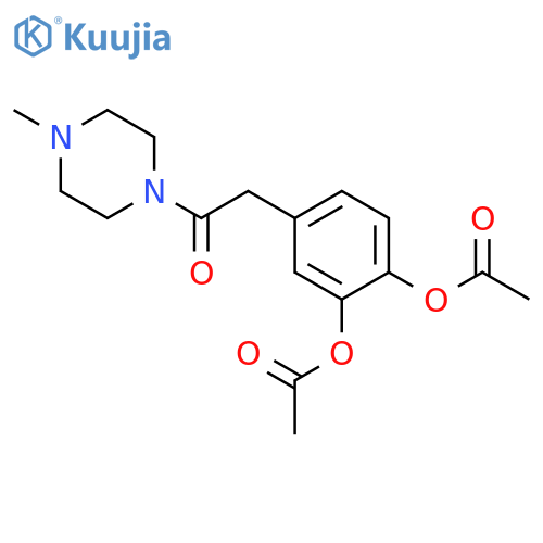 Piperazine, 1-[[3,4-bis(acetyloxy)phenyl]acetyl]-4-methyl- structure