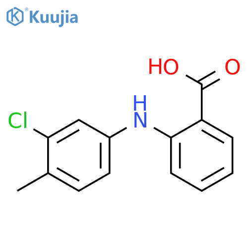 Benzoic acid, 2-[(3-chloro-4-methylphenyl)amino]- structure