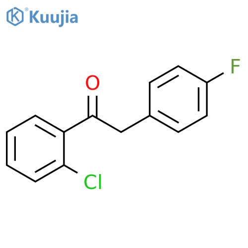 1-(2-chlorophenyl)-2-(4-fluorophenyl)ethan-1-one structure