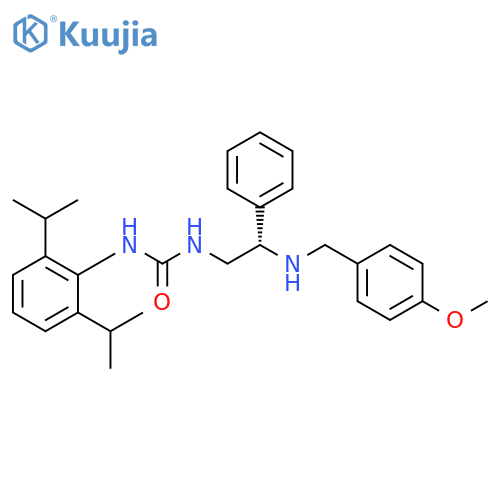 Urea,N-[2,6-bis(1-methylethyl)phenyl]-N'-[2-[[(4-methoxyphenyl)methyl]amino]-2-phenylethyl]-, (S)- structure