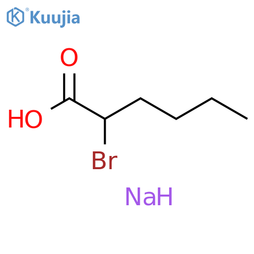 Hexanoic acid, 2-bromo-, sodium salt structure