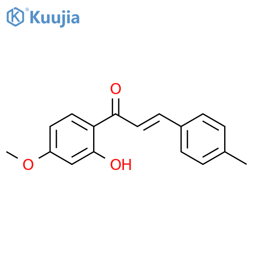 (2E)-1-(2-hydroxy-4-methoxyphenyl)-3-(4-methylphenyl)prop-2-en-1-one structure