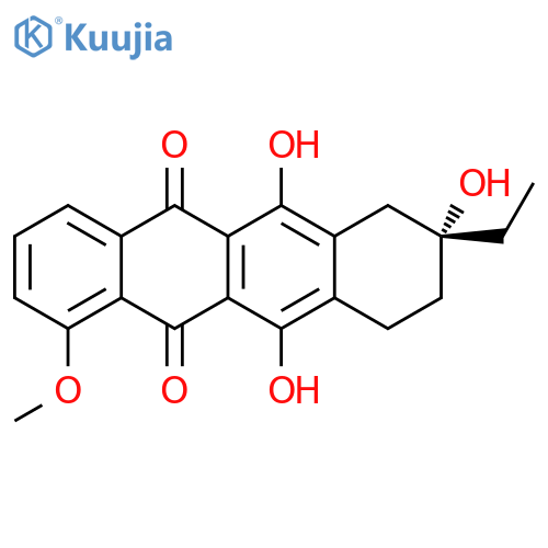 5,12-Naphthacenedione,8-ethyl-7,8,9,10-tetrahydro-6,8,11-trihydroxy-1-methoxy-, (R)- structure