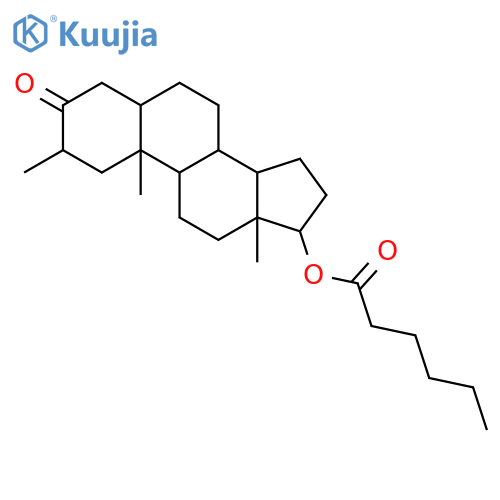 (2alpha,5alpha,8xi,9xi,14xi,17beta)-2-methyl-3-oxoandrostan-17-yl hexanoate structure