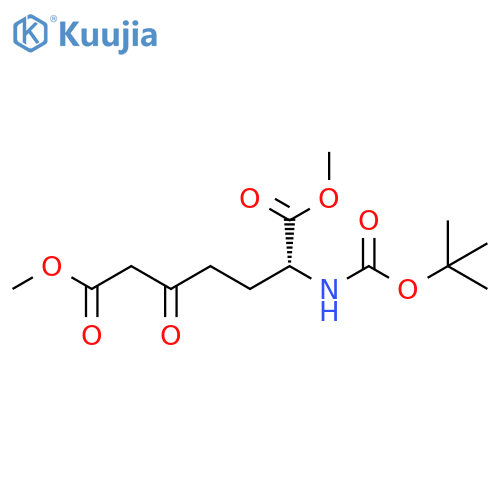 Heptanedioic acid, 2-[[(1,1-dimethylethoxy)carbonyl]amino]-5-oxo-,dimethyl ester, (R)- structure