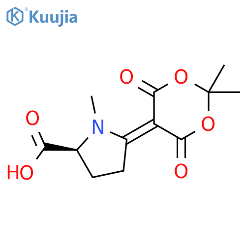 Proline, 5-(2,2-dimethyl-4,6-dioxo-1,3-dioxan-5-ylidene)-1-methyl- structure