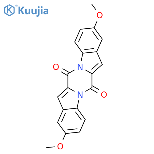 6H,13H-Pyrazino[1,2-a:4,5-a']diindole-6,13-dione, 2,9-dimethoxy- structure