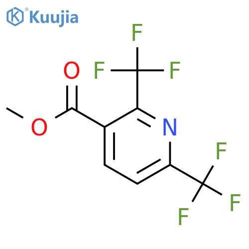 3-Pyridinecarboxylic acid, 2,6-bis(trifluoromethyl)-, methyl ester structure