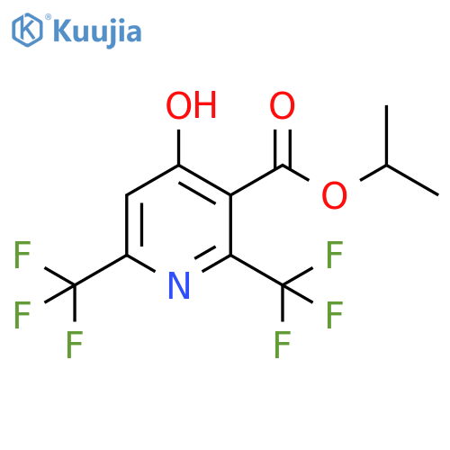 3-Pyridinecarboxylic acid, 4-hydroxy-2,6-bis(trifluoromethyl)-,1-methylethyl ester structure