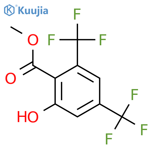 Benzoic acid, 2-hydroxy-4,6-bis(trifluoromethyl)-, methyl ester structure