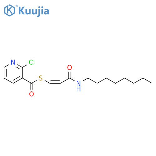 3-Pyridinecarbothioic acid, 2-chloro-, S-[3-(octylamino)-3-oxo-1-propenyl] ester, (Z)- (9CI) structure