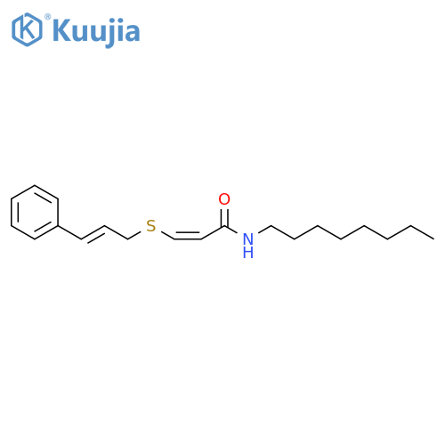 2-Propenamide, N-octyl-3-[(3-phenyl-2-propenyl)thio]-, (Z,E)- (9CI) structure
