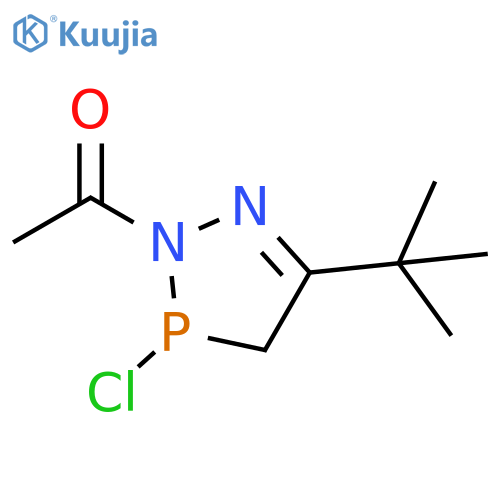 2H-1,2,3-Diazaphosphole,2-acetyl-3-chloro-5-(1,1-dimethylethyl)-3,4-dihydro- structure