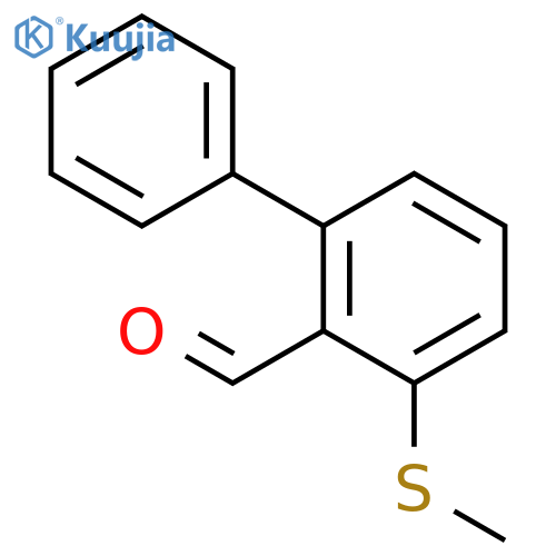 [1,1'-BIPHENYL]-2-CARBOXALDEHYDE, 3-(METHYLTHIO)- structure