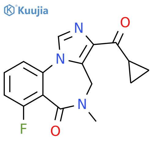 6H-Imidazo[1,5-a][1,4]benzodiazepin-6-one, 3-(cyclopropylcarbonyl)-7-fluoro-4,5-dihydro-5-methyl- structure