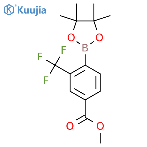 Methyl 4-(4,4,5,5-tetramethyl-1,3,2-dioxaborolan-2-yl)-3-(trifluoromethyl)benzoate structure