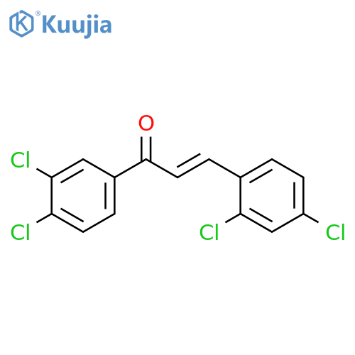 (E)-3-(2,4-dichlorophenyl)-1-(3,4-dichlorophenyl)prop-2-en-1-one structure