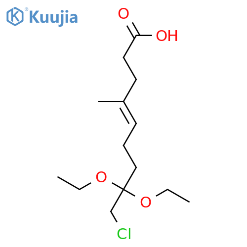 4-Nonenoic acid, 9-chloro-8,8-diethoxy-4-methyl-, (E)- structure