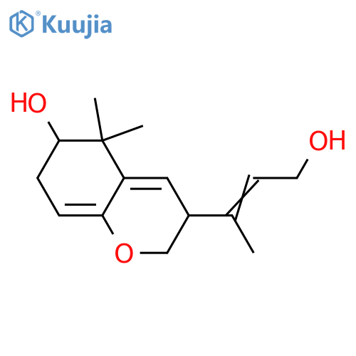 8,14-Epoxycyclofarnesa-4,6,9-triene-2,11-diol; (2S,8R,9E)-form structure