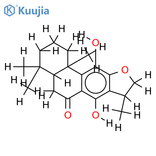 (15R)-12,16-epoxy-11,14-dihydroxy-8,11,13-abietatrien-7-one structure