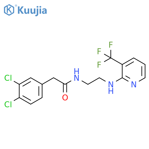 2-(3,4-dichlorophenyl)-N-(2-{3-(trifluoromethyl)pyridin-2-ylamino}ethyl)acetamide structure