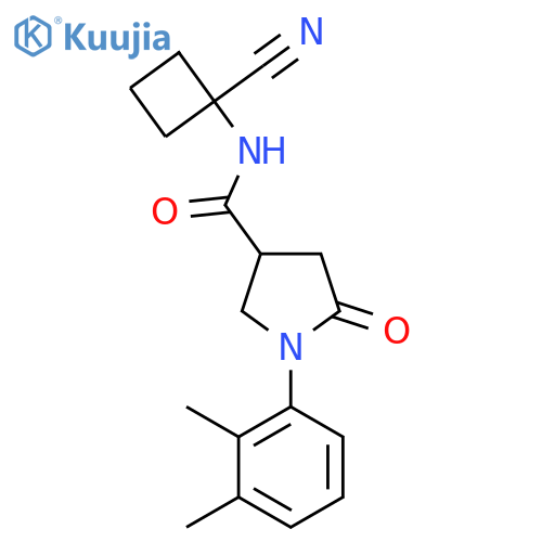 N-(1-cyanocyclobutyl)-1-(2,3-dimethylphenyl)-5-oxopyrrolidine-3-carboxamide structure