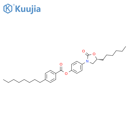 Benzoic acid, 4-octyl-, 4-(5-hexyl-2-oxo-3-oxazolidinyl)phenyl ester, (R)- structure