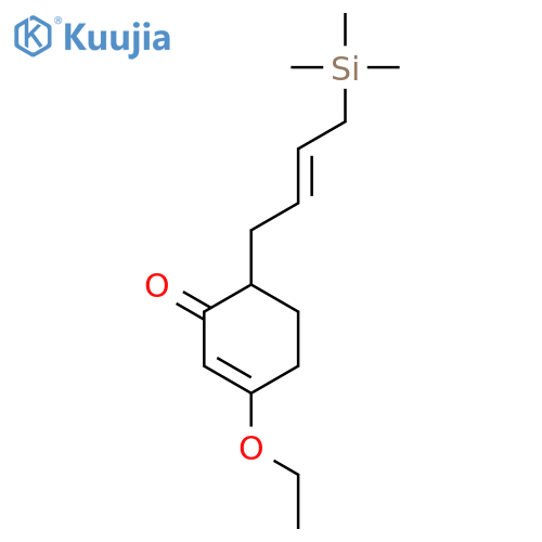 2-Cyclohexen-1-one, 3-ethoxy-6-[4-(trimethylsilyl)-2-butenyl]- structure