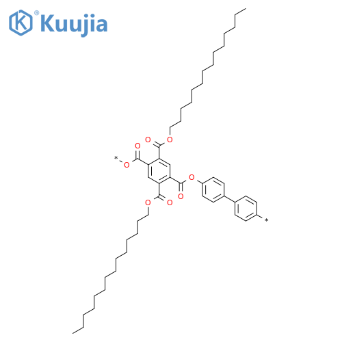 Poly[oxycarbonyl[2,5-bis[(tetradecyloxy)carbonyl]-1,4-phenylene]carbonyl oxy[1,1'-biphenyl]-4,4'-diyl] structure