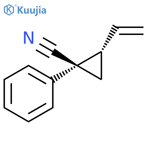 Cyclopropanecarbonitrile, 2-ethenyl-1-phenyl-, trans- (9CI) structure