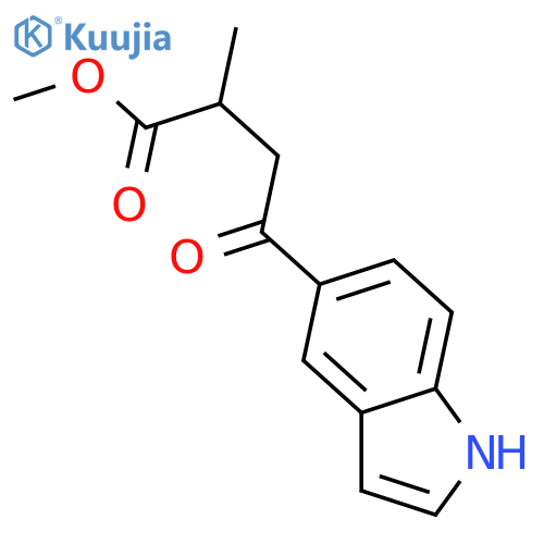 4-(1H-Indol-5-yl)-2-methyl-4-oxobutanoic acid; (-)-form, Me ester structure