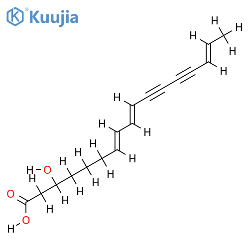 (all-E)-3-Hydroxy-7,9,15-heptadecatriene-11,13-diynoic acid structure