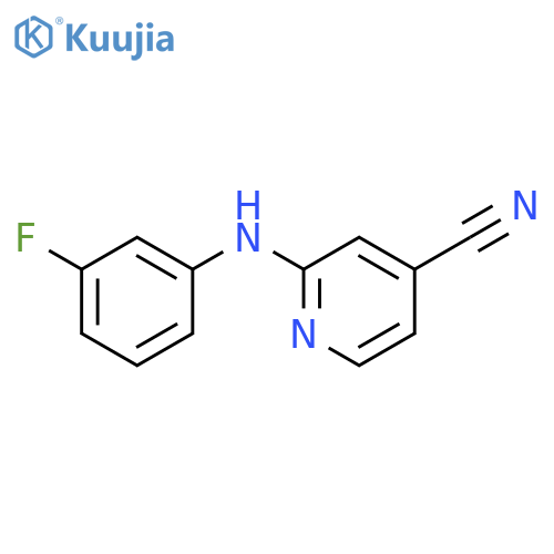 2-((3-Fluorophenyl)amino)isonicotinonitrile structure
